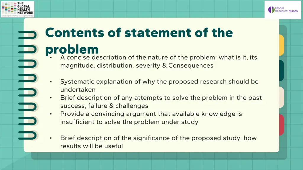 contents of statement of the problem a concise