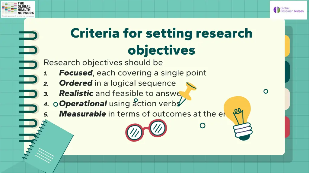criteria for setting research objectives research