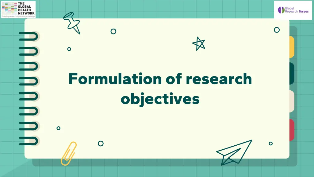 formulation of research objectives