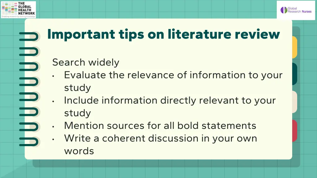 important tips on literature review