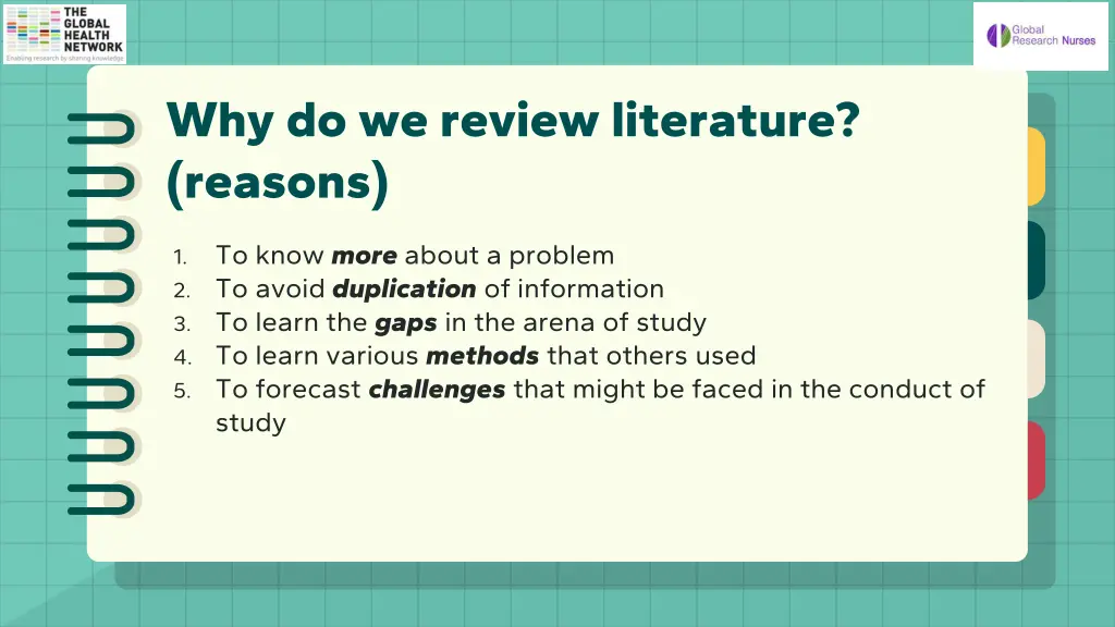 why do we review literature reasons
