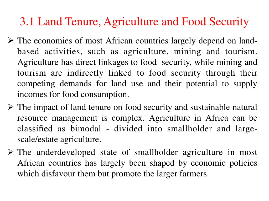 3 1 land tenure agriculture and food security