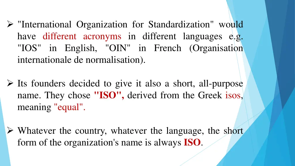 international organization for standardization