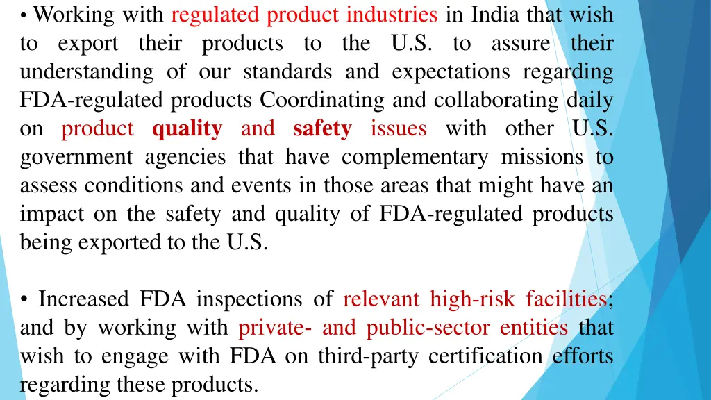 working with regulated product industries