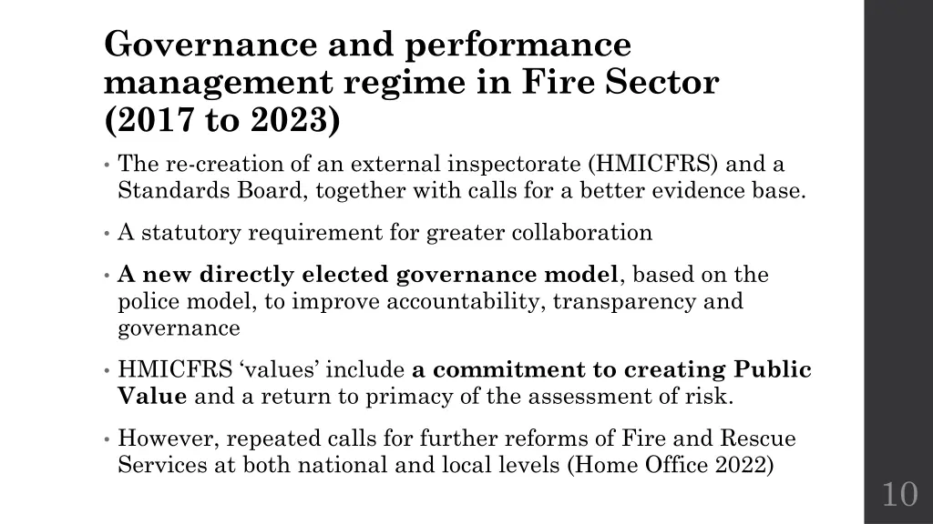 governance and performance management regime 1