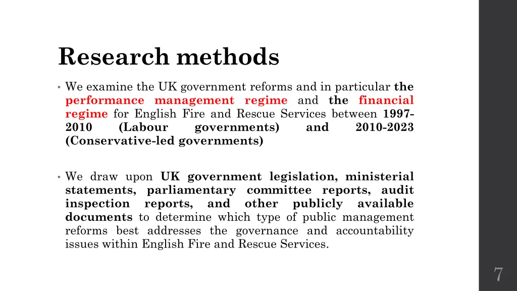 research methods