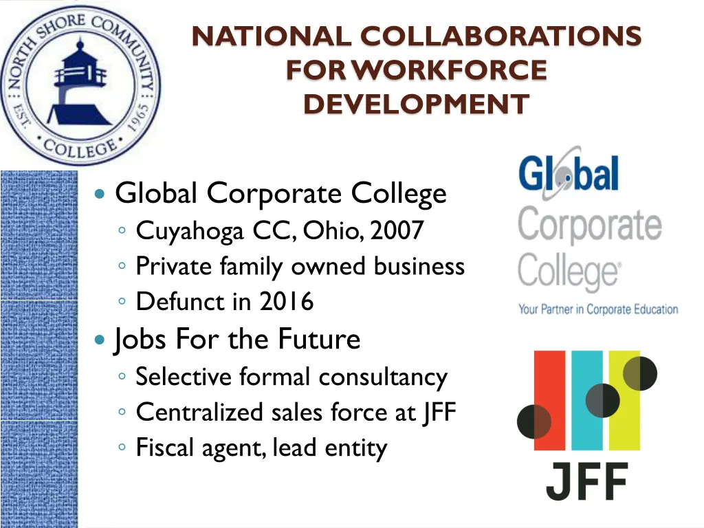 national collaborations for workforce development