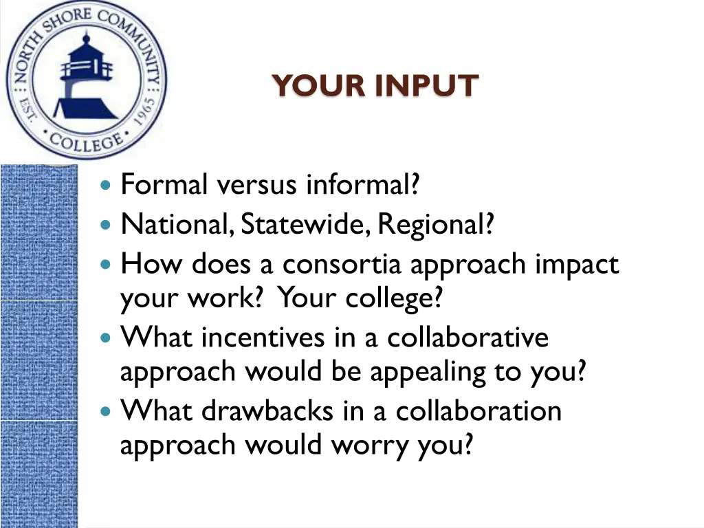 your input 1