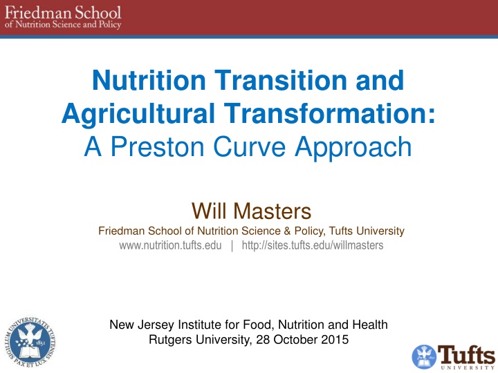 nutrition transition and agricultural