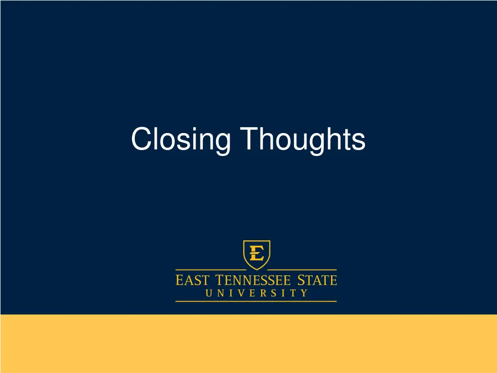 closing thoughts