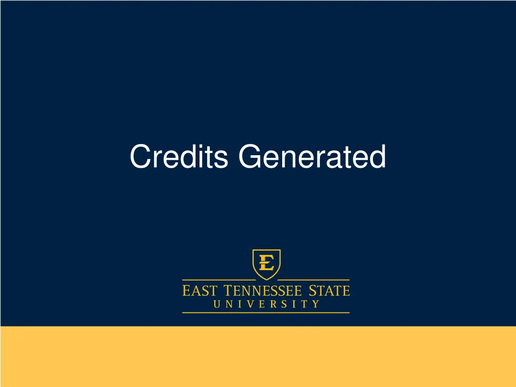 credits generated