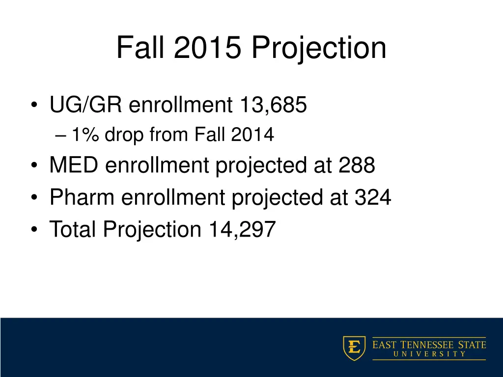 fall 2015 projection 2