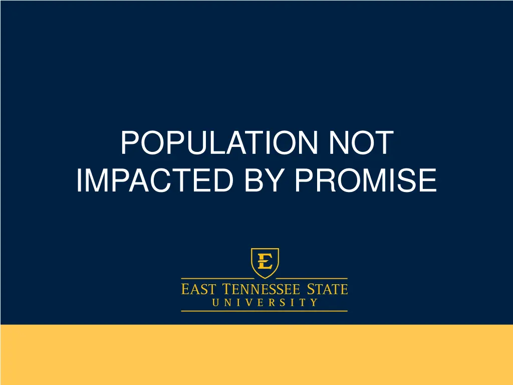 population not impacted by promise