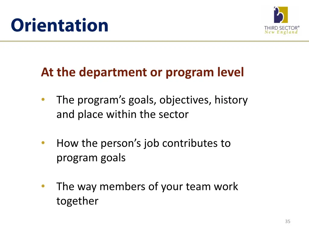 at the department or program level