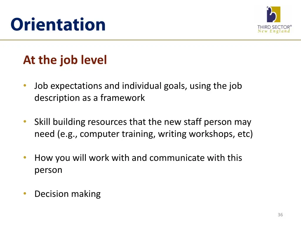 at the job level