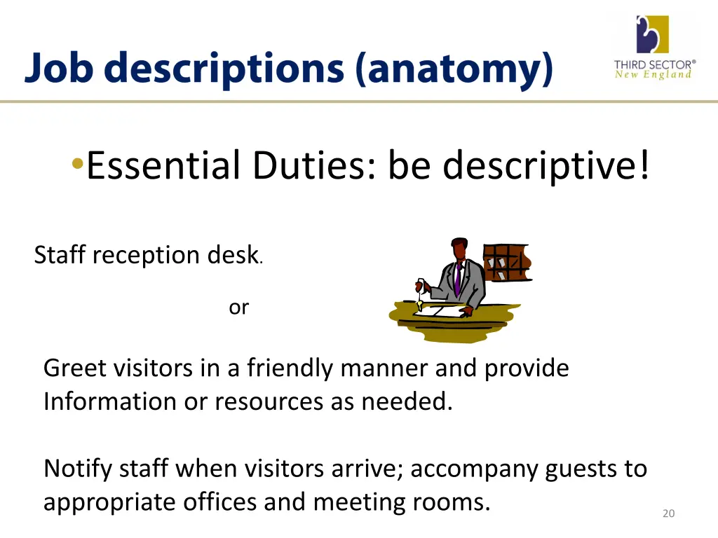 essential duties be descriptive 1