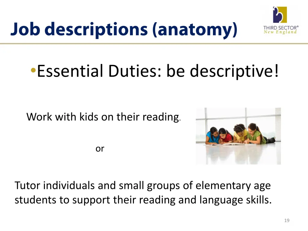 essential duties be descriptive