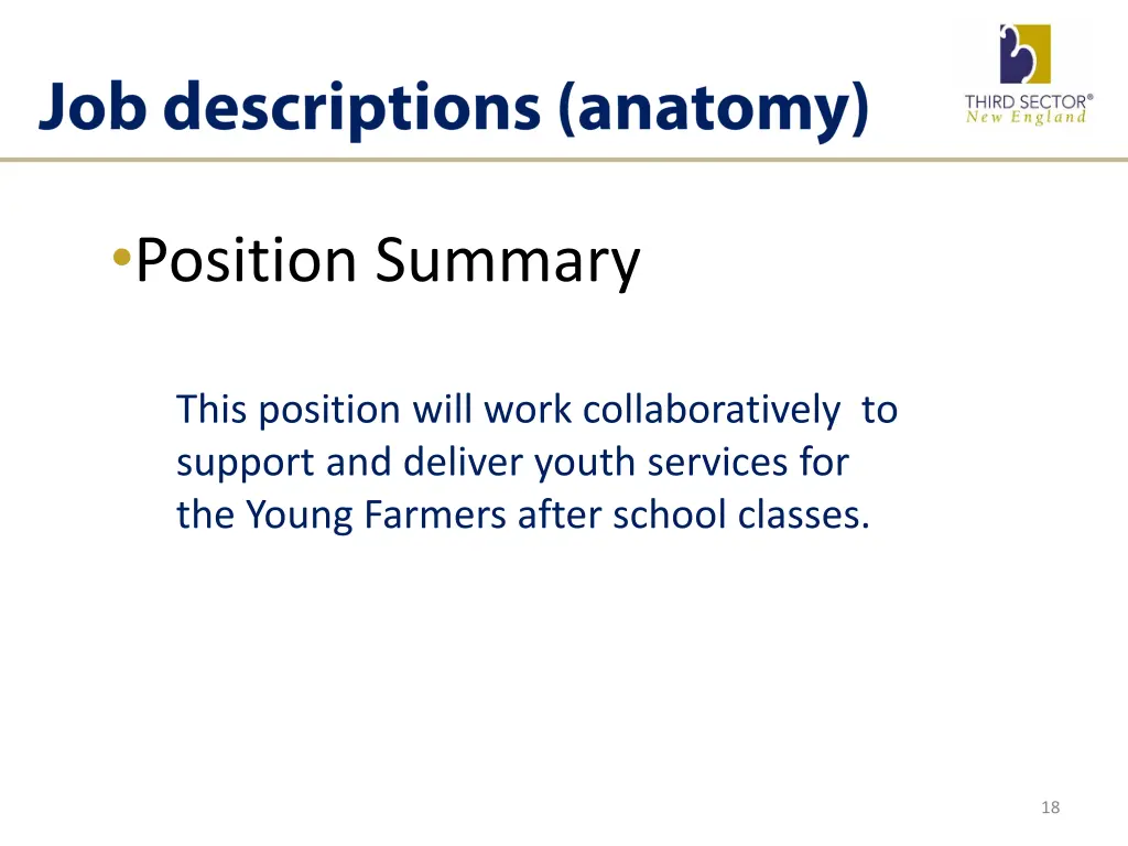 position summary