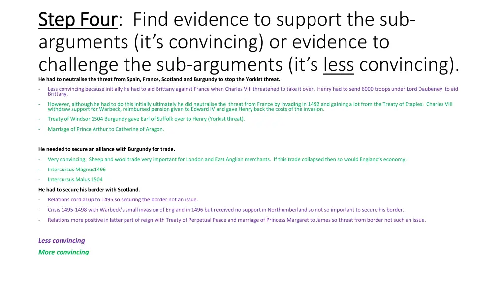 step four step four find evidence to support