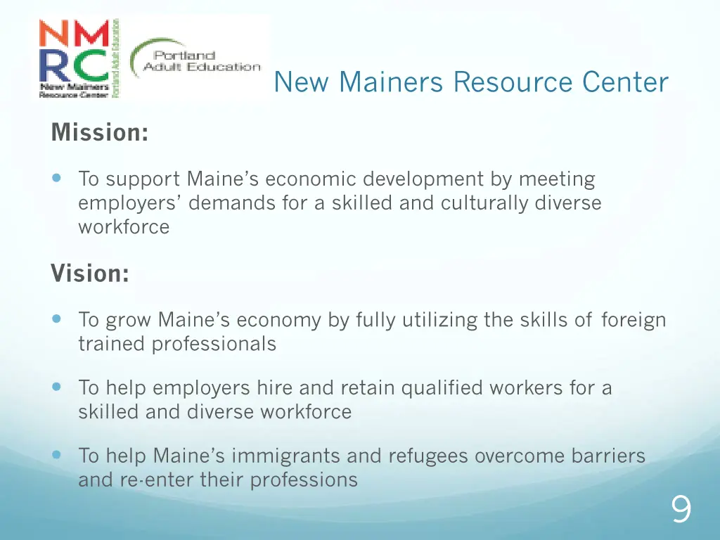 new mainers resource center