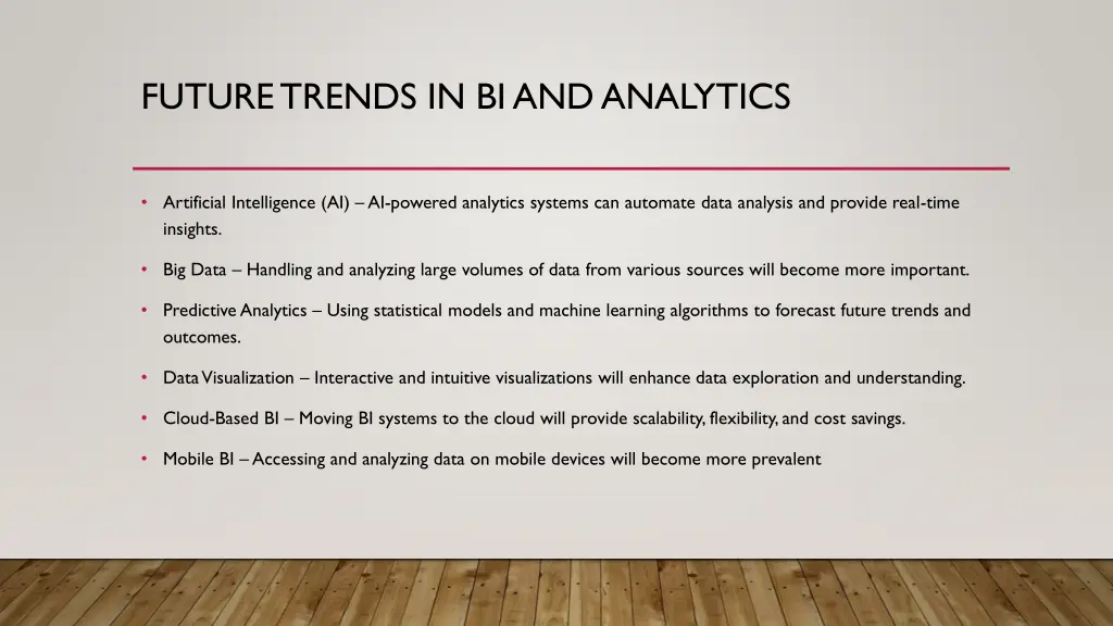 future trends in bi and analytics