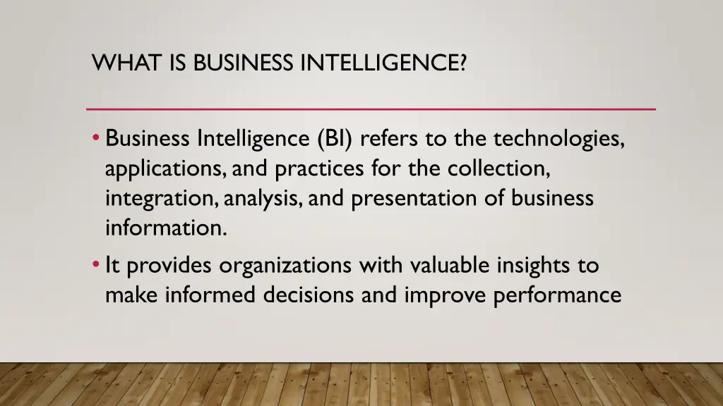 what is business intelligence