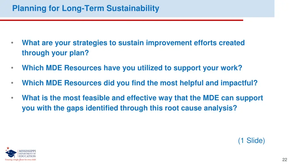 planning for long term sustainability