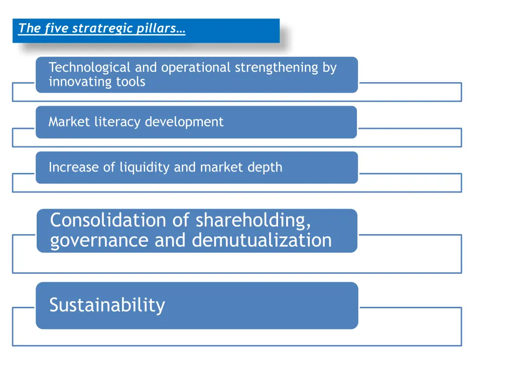 the five stratregic pillars