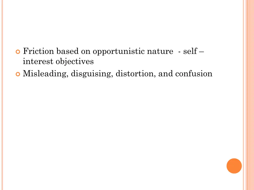 friction based on opportunistic nature self