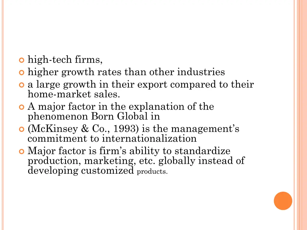 high tech firms higher growth rates than other