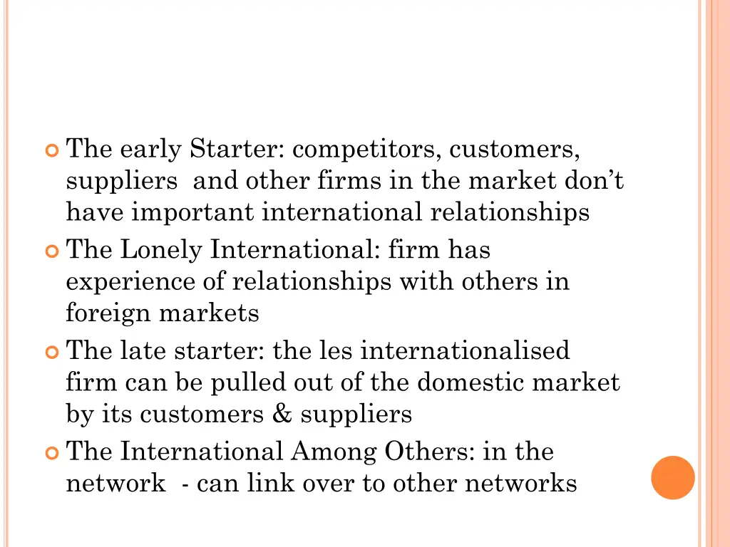 the early starter competitors customers suppliers