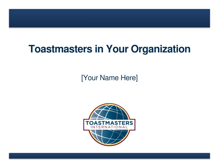 toastmasters in your organization