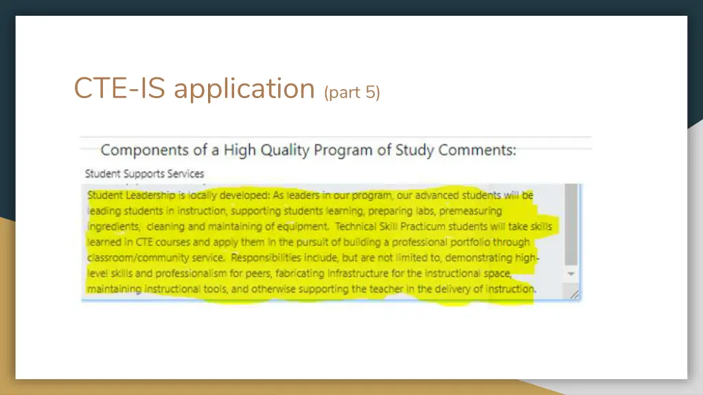 cte is application part 5