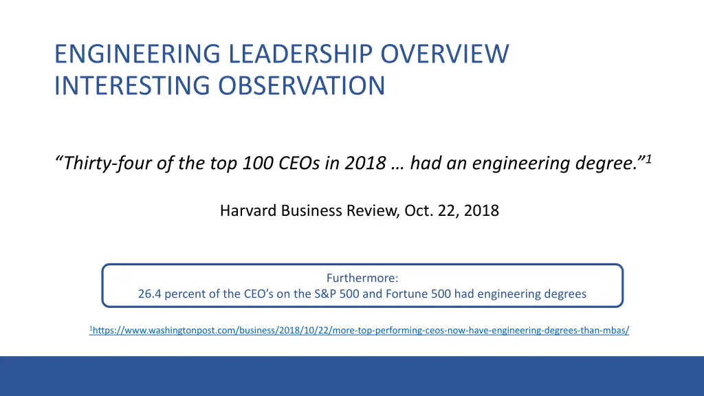 engineering leadership overview interesting