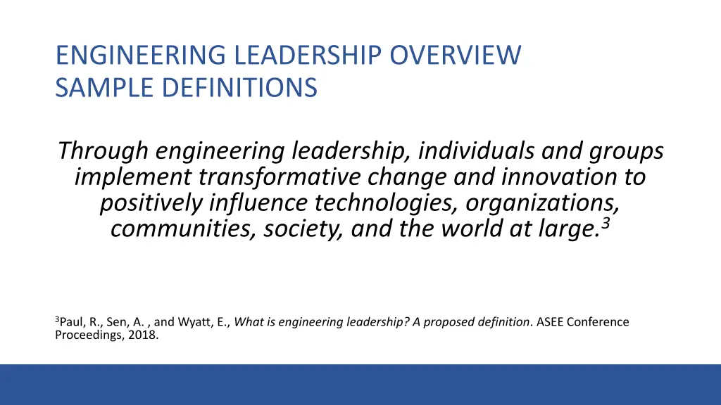 engineering leadership overview sample definitions 1