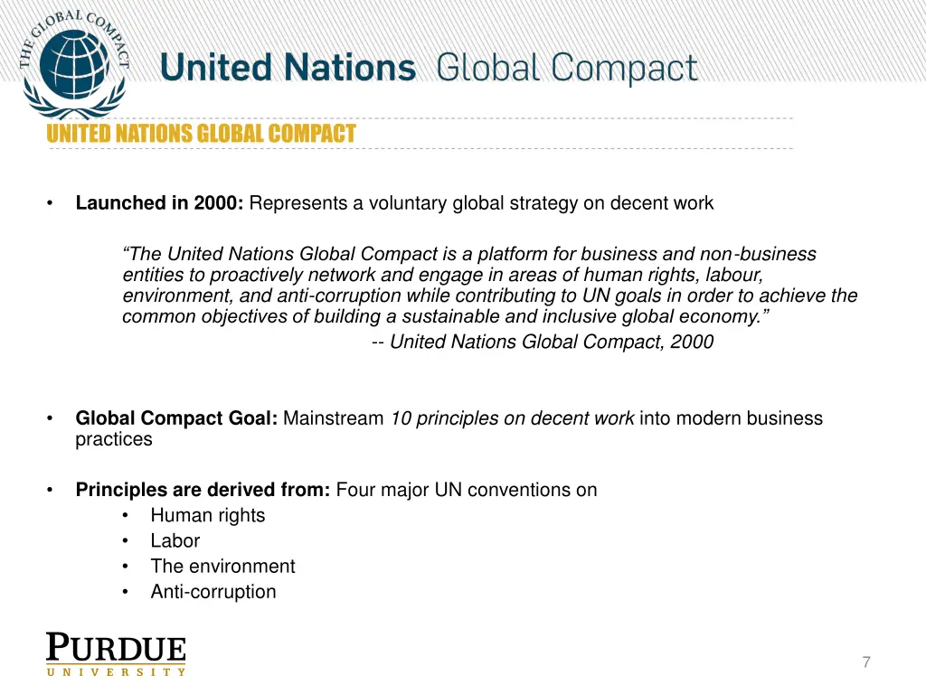 united nations global compact
