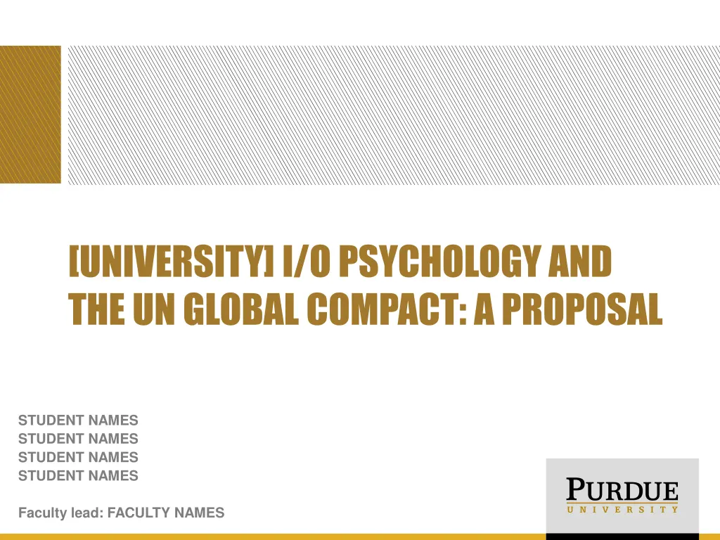 university i o psychology and the un global