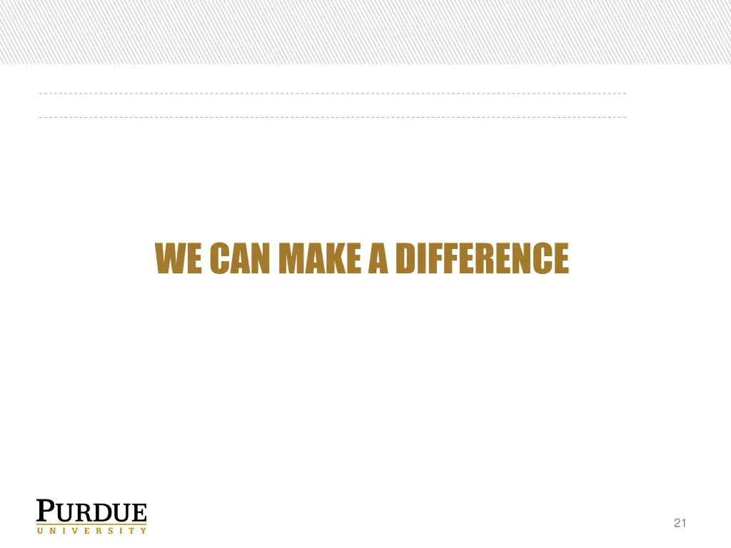 we can make a difference