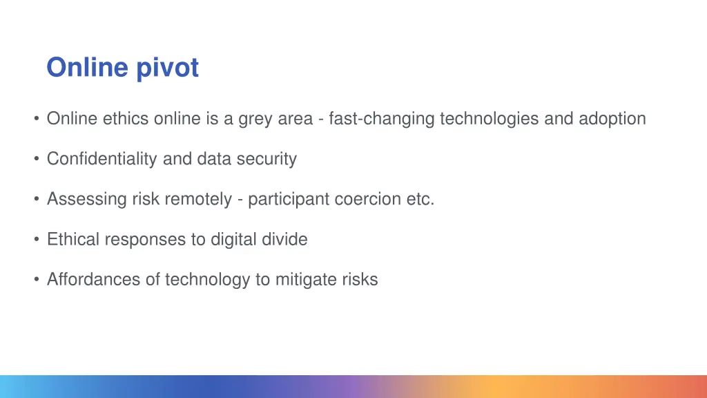 online pivot