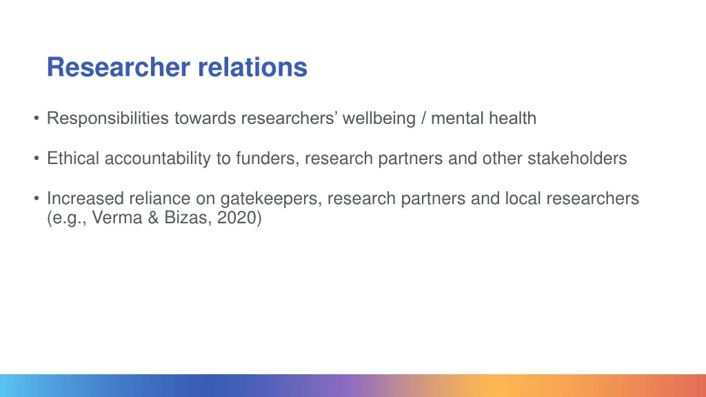 researcher relations
