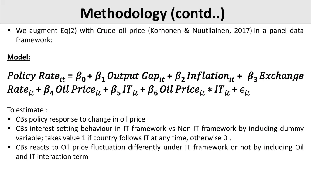 methodology contd