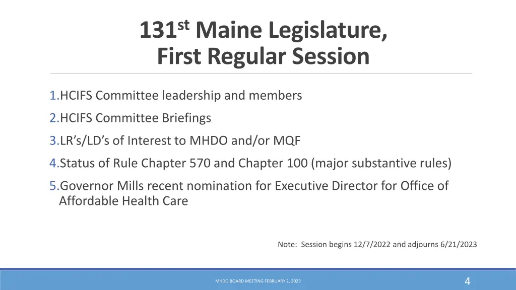 131 st maine legislature first regular session