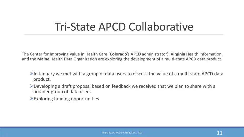 tri state apcd collaborative