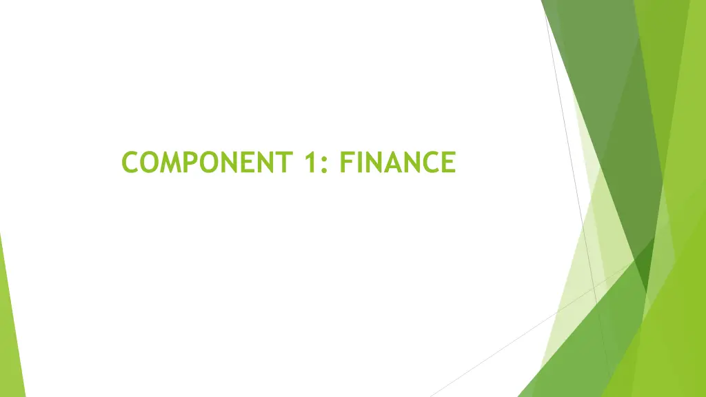 component 1 finance