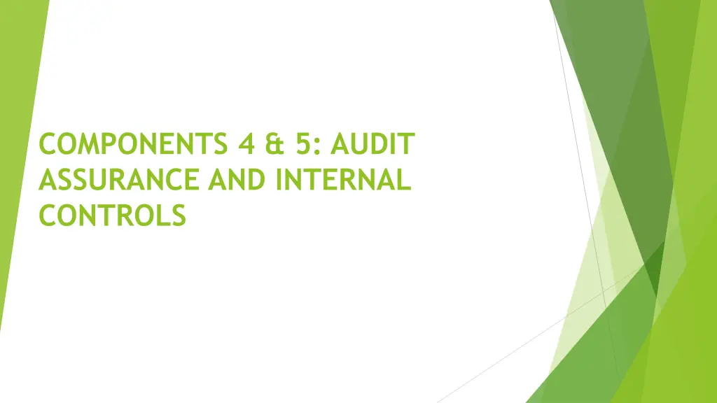 components 4 5 audit assurance and internal