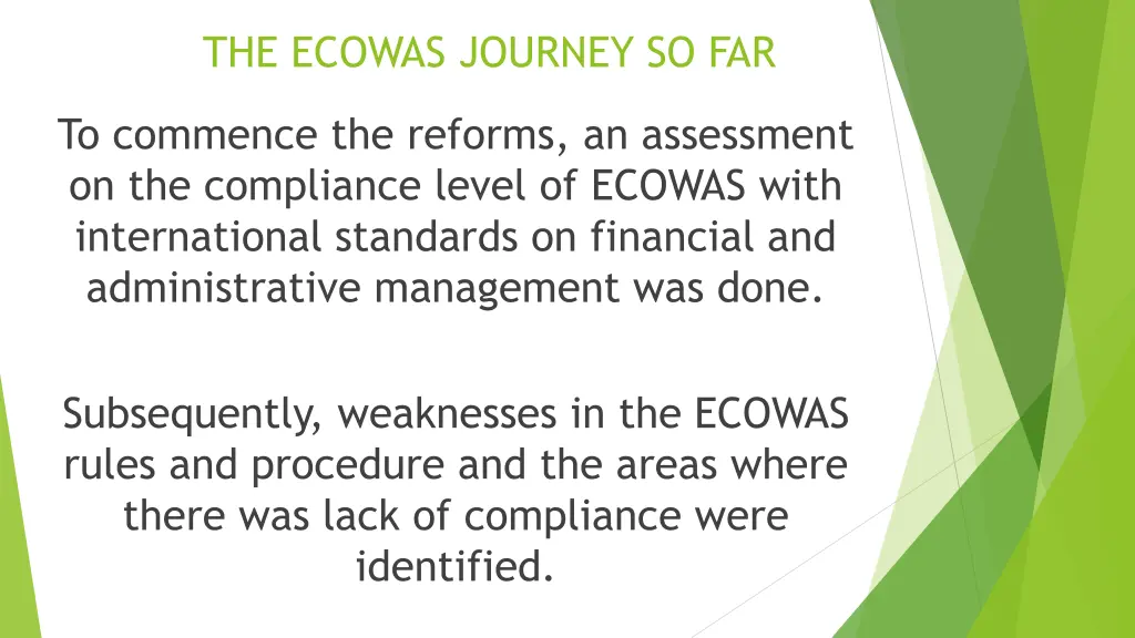 the ecowas journey so far