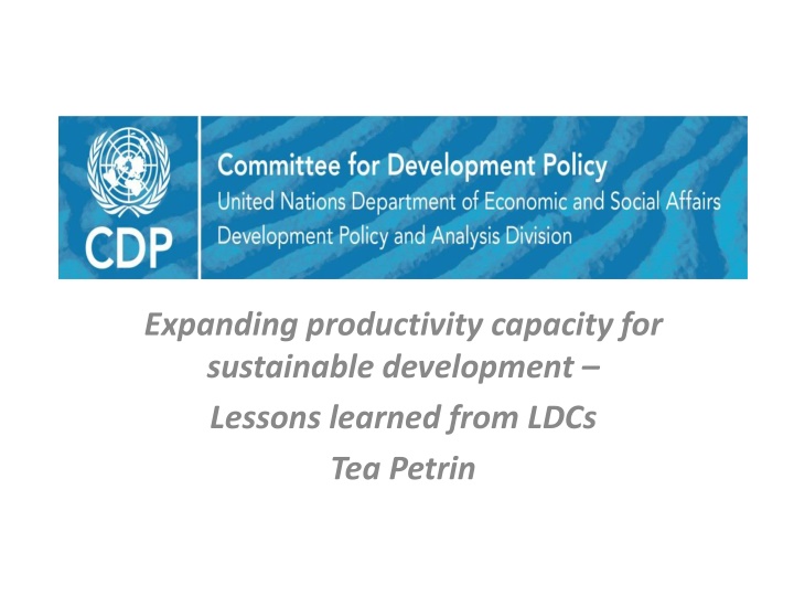 expanding productivity capacity for sustainable