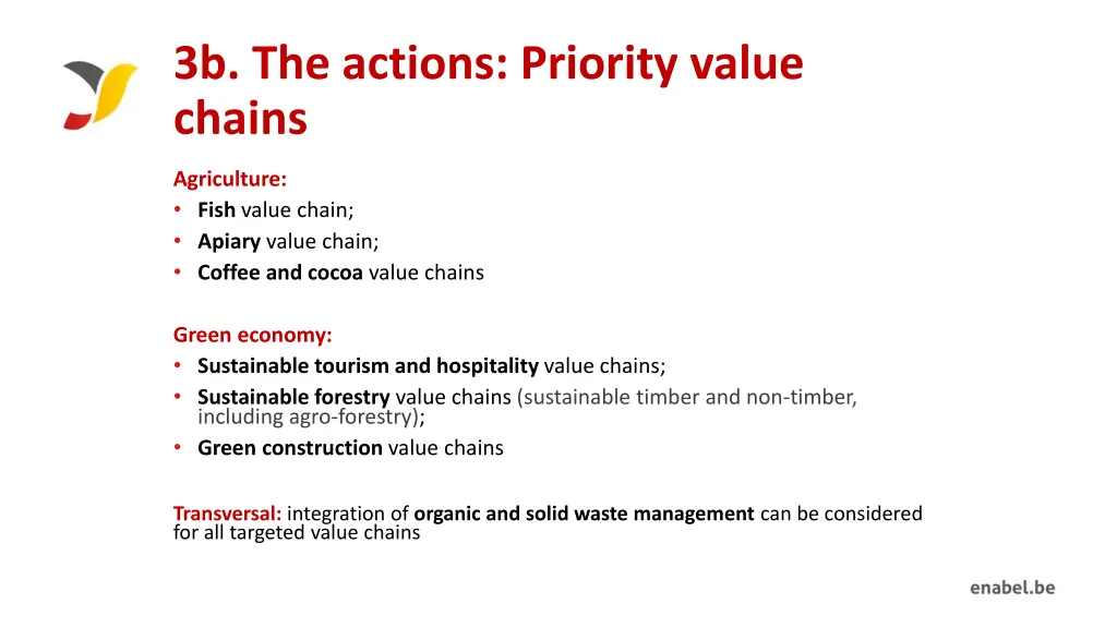 3b the actions priority value chains