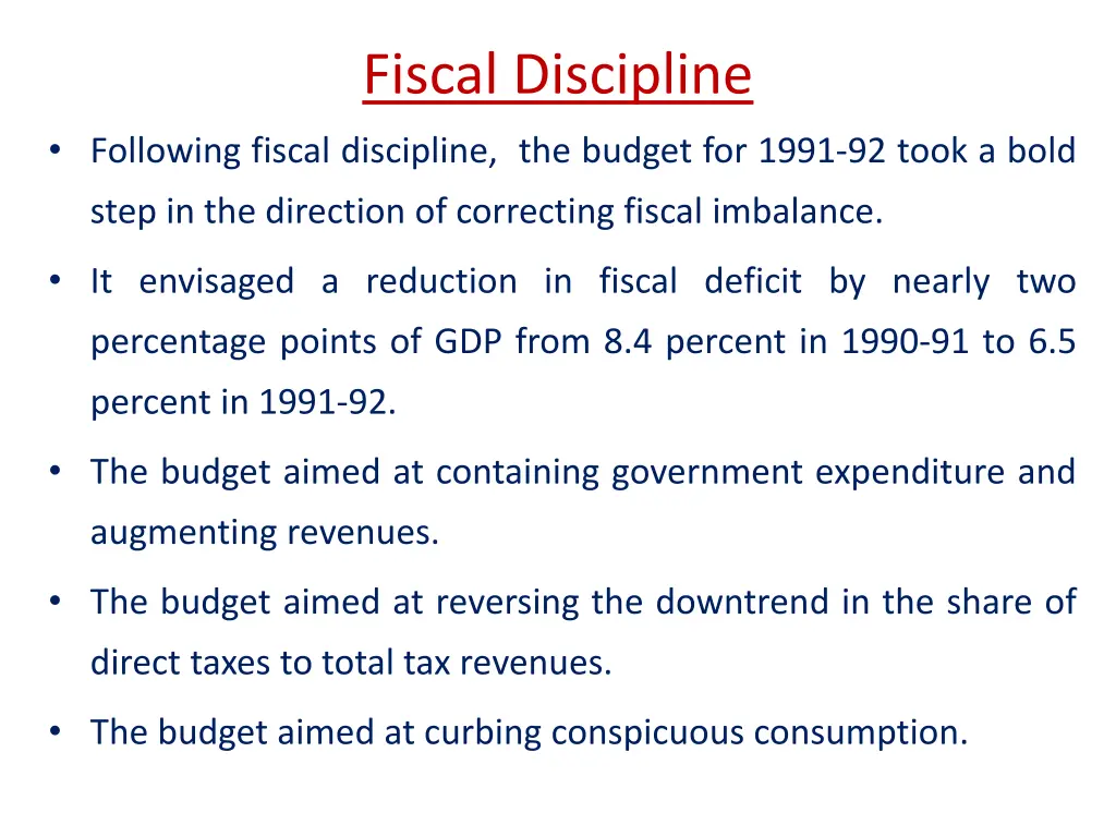 fiscal discipline