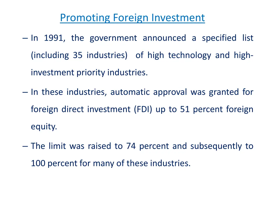 promoting foreign investment
